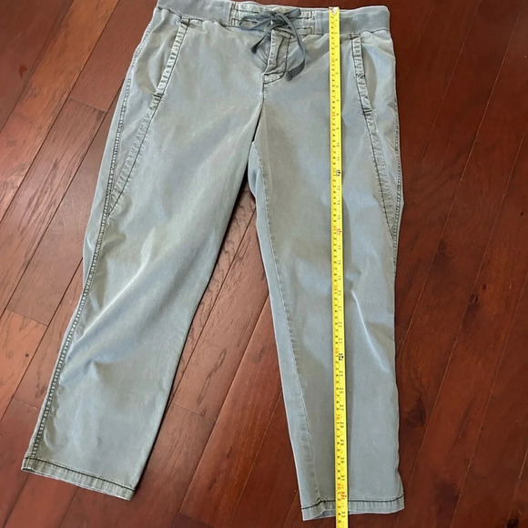 Maurices Womens Chino Pull-on Pants Green Mid Rise Drawstring Pockets size 9/10 - Picture 4 of 8